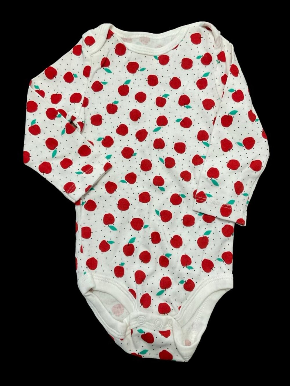 🌻10/$25 - Apple Print Long Sleeve Onesie